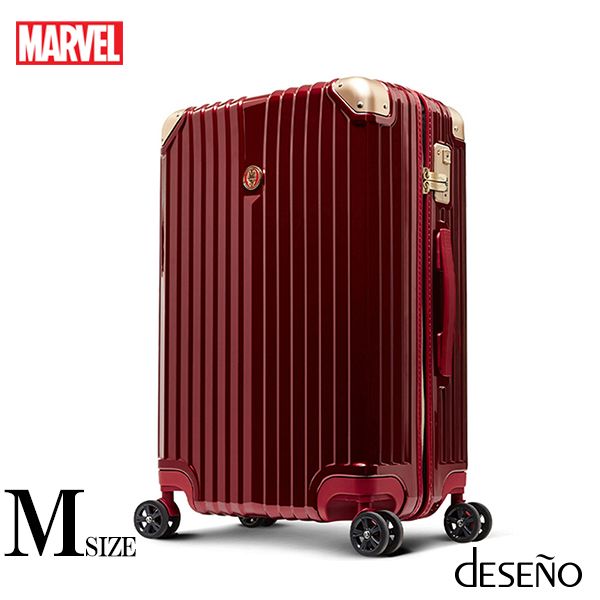 【deseno】マーベル　アイアンマン　スーツケース　ジッパータイプ