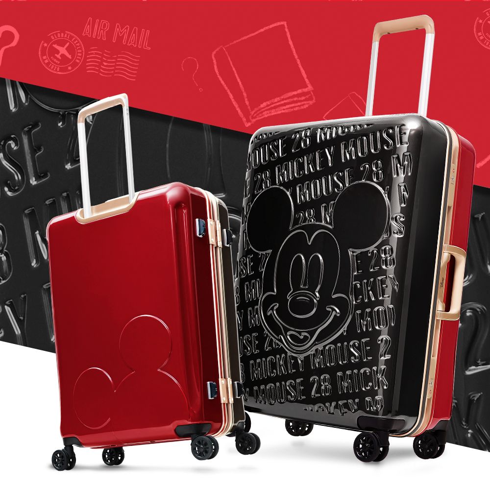 【deseno】ディズニー　ミッキーマウス　スーツケース　白　アルミフレーム