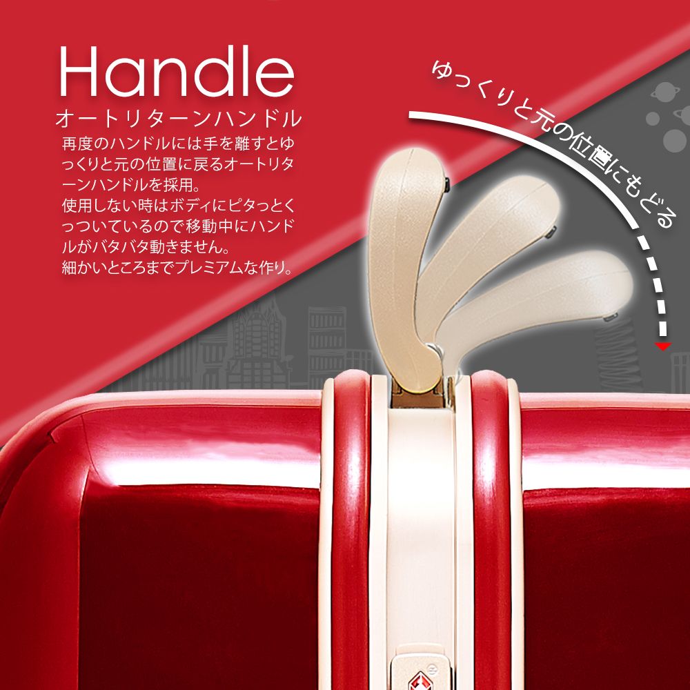 【deseno】ディズニー　ミッキーマウス　スーツケース　白　アルミフレーム