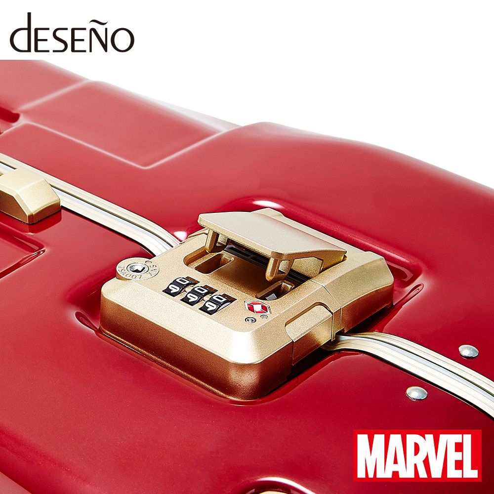 【deseno】マーベル　アイアンマン　ボディ型　スーツケース　アルミフレームタイプ