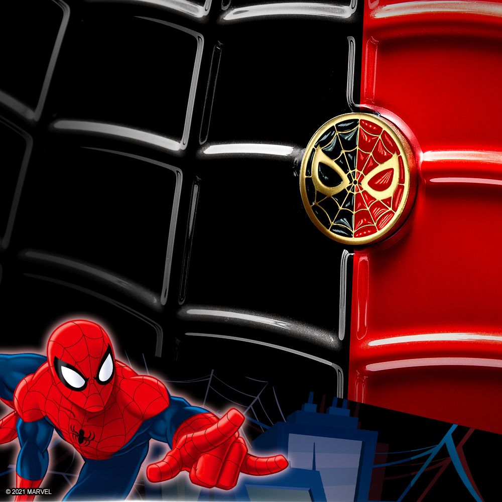 【deseno】マーベル　スパイダーマン　スーツケース　赤黒　ジッパータイプ