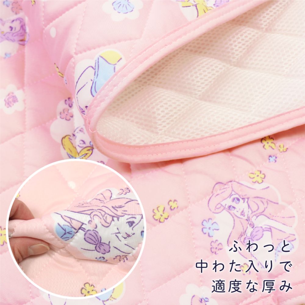 ディズニープリンセス 冷感 キルトパッド 選べる2サイズ ひんやり 接触冷感 NZ2829-A/B