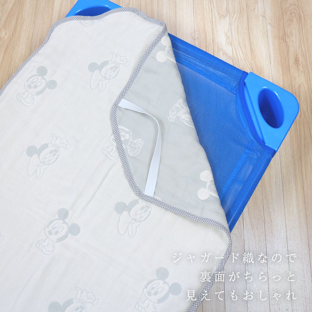 ベビーミッキー＆ミニー　6重ガーゼ　お昼寝　コットカバー　選べる2サイズ　綿100％　NZ2832/L/M