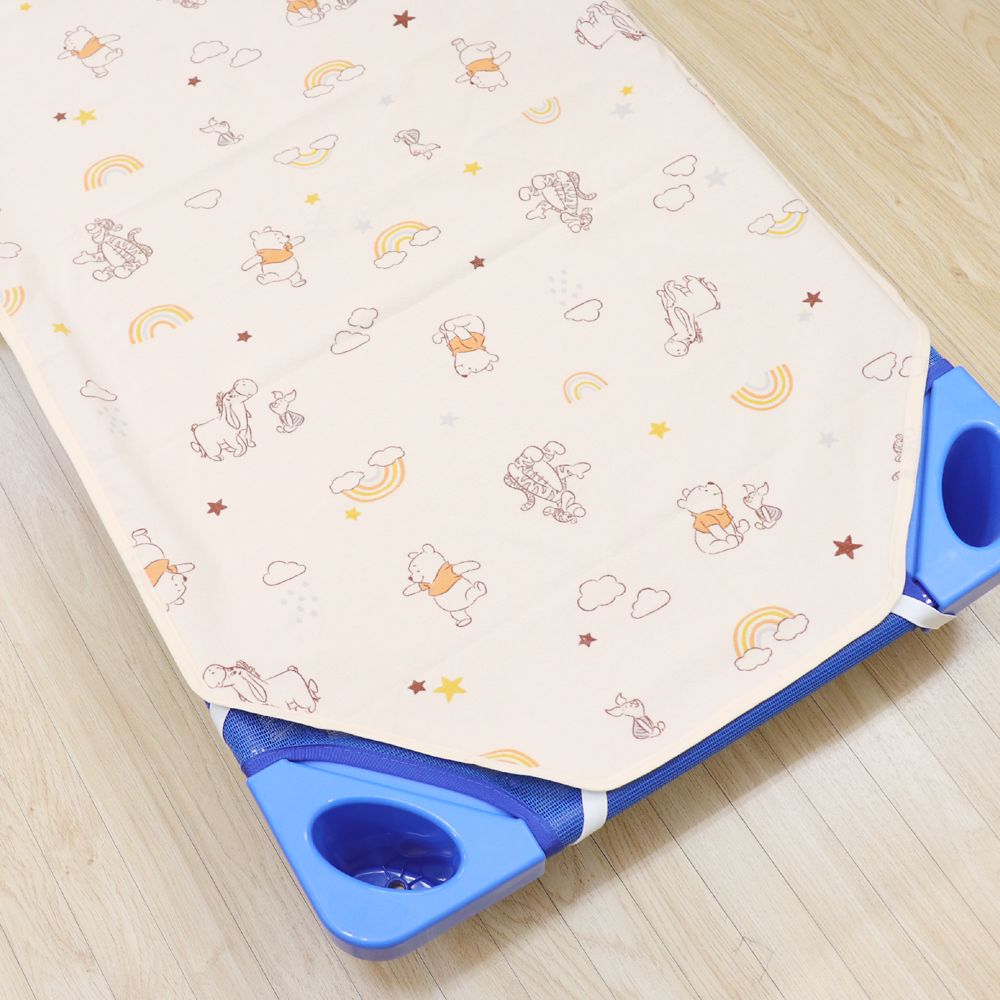 プー＆フレンズ 防水 コットカバー  裏面防水 綿100％ パイル 吸水加工 ネームタグ付き 選べる2サイズ NZ3222-Q/R