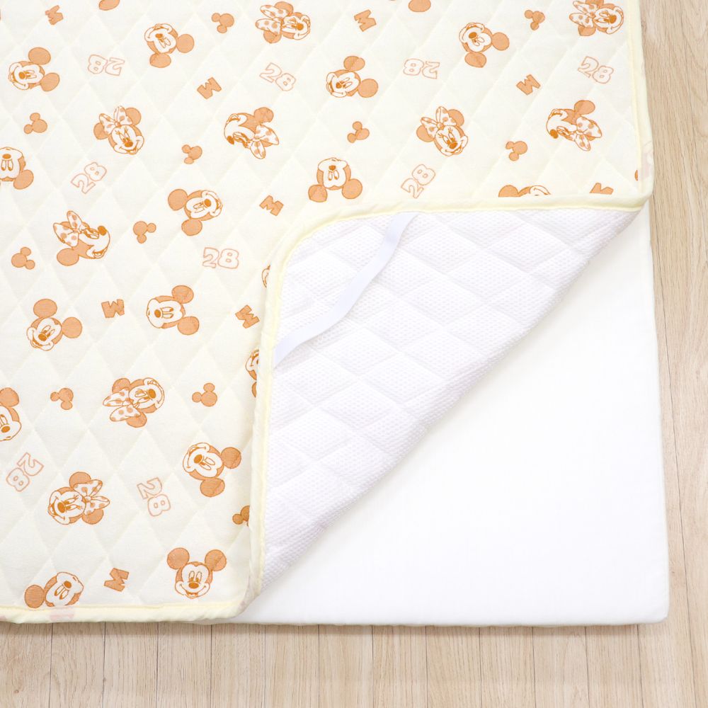 ミッキー ミニー キルトパッド 選べる2サイズ 裏面メッシュ 綿100％ パイル 吸水加工 NZ3221-O/P