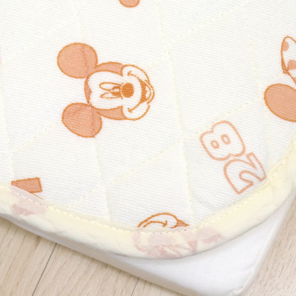 ミッキー ミニー キルトパッド 選べる2サイズ 裏面メッシュ 綿100％ パイル 吸水加工 NZ3221-O/P