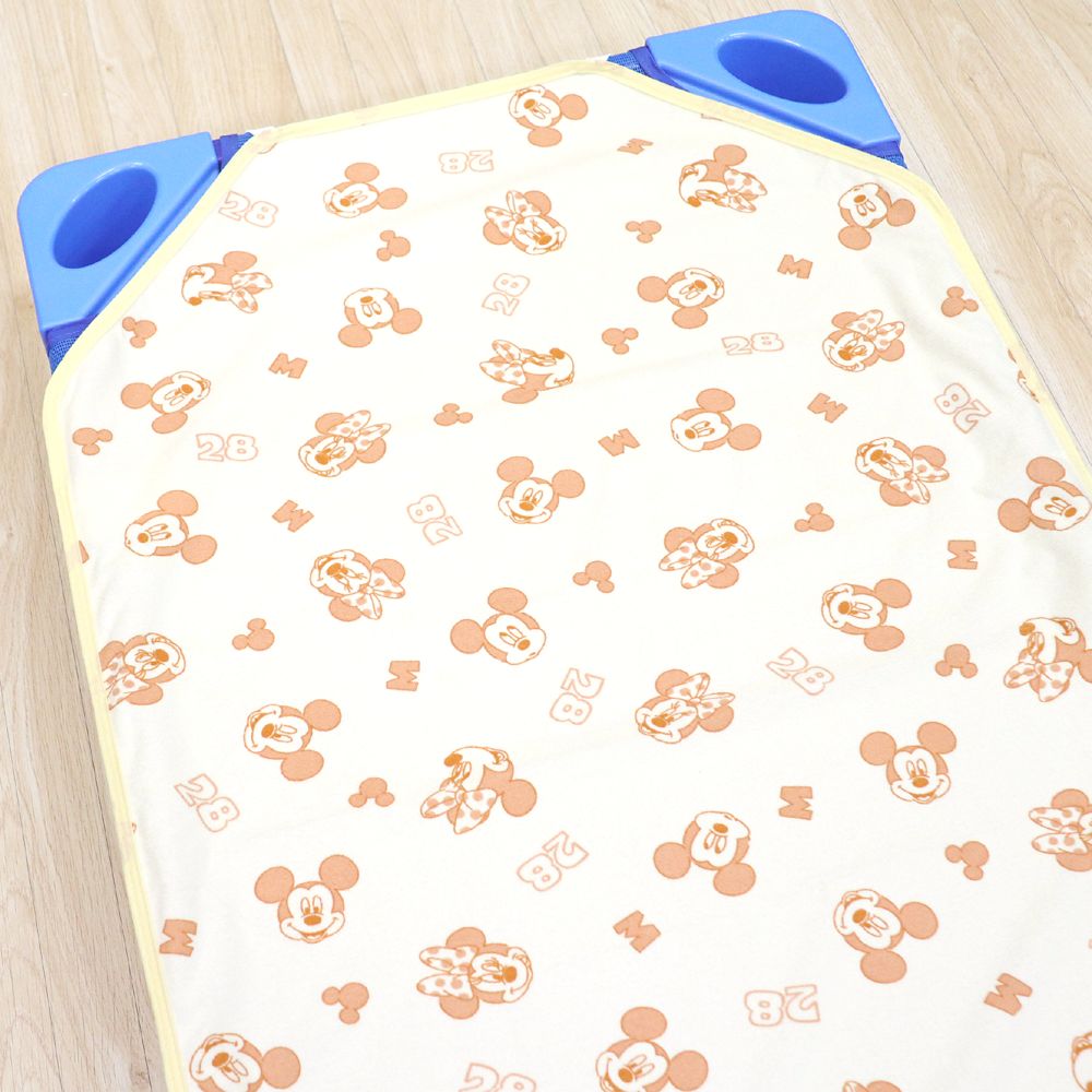 ミッキー ミニー 防水 コットカバー  裏面防水 綿100％ パイル 吸水加工 ネームタグ付き 選べる2サイズ NZ3221-Q/R