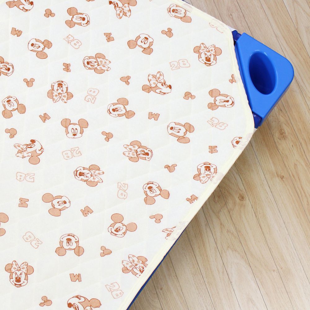 ミッキー ミニー コットカバー キルト 裏面メッシュ 綿100％ パイル 吸水加工 ネームタグ付き 選べる3サイズ NZ3221-F/G/H