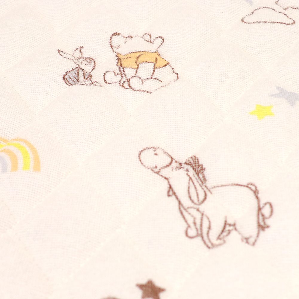 プー＆フレンズ 防水 コットカバー キルト 裏面防水 綿100％ パイル 吸水加工 ネームタグ付き 選べる2サイズ NZ3222-J/K