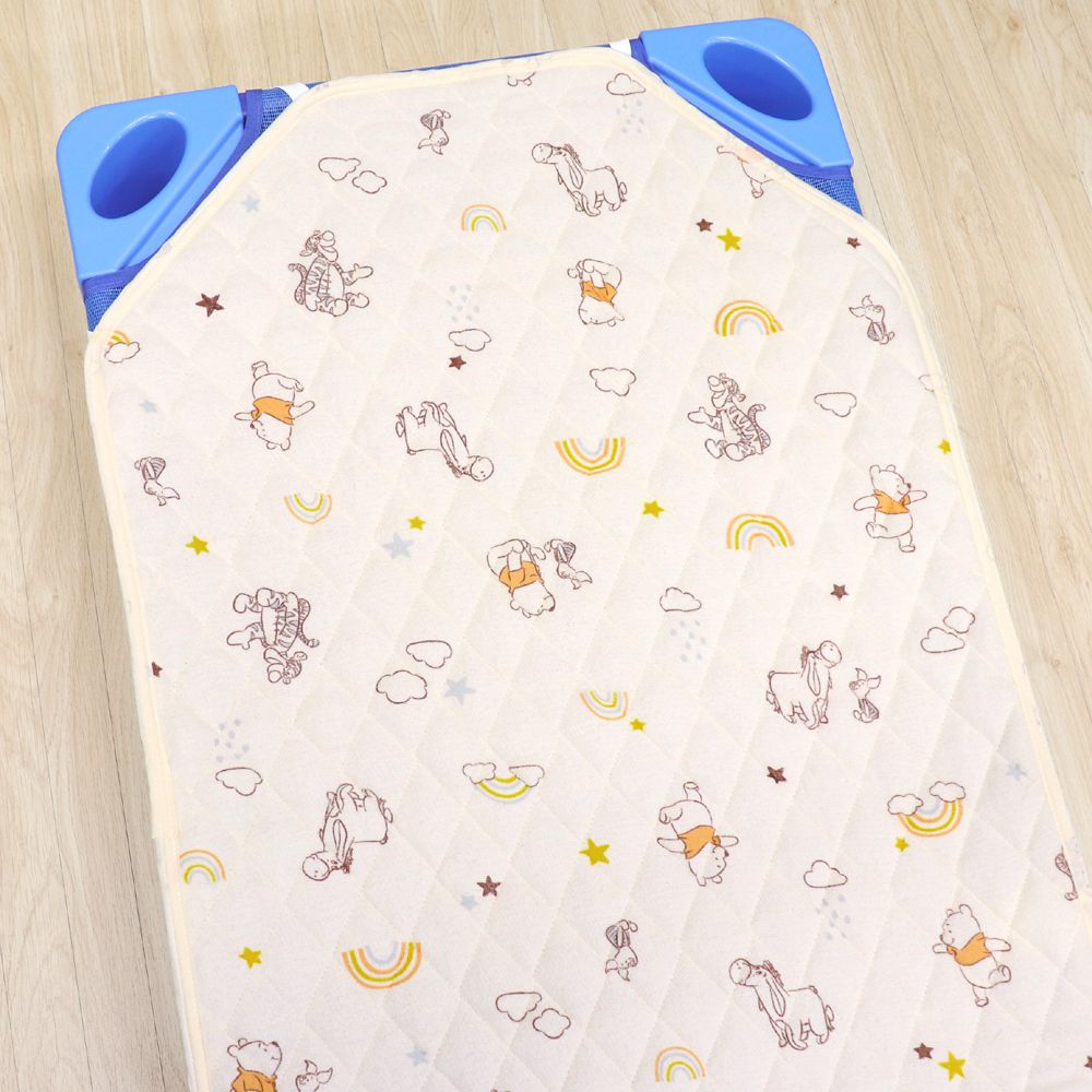 プー＆フレンズ 防水 コットカバー キルト 裏面防水 綿100％ パイル 吸水加工 ネームタグ付き 選べる2サイズ NZ3222-J/K