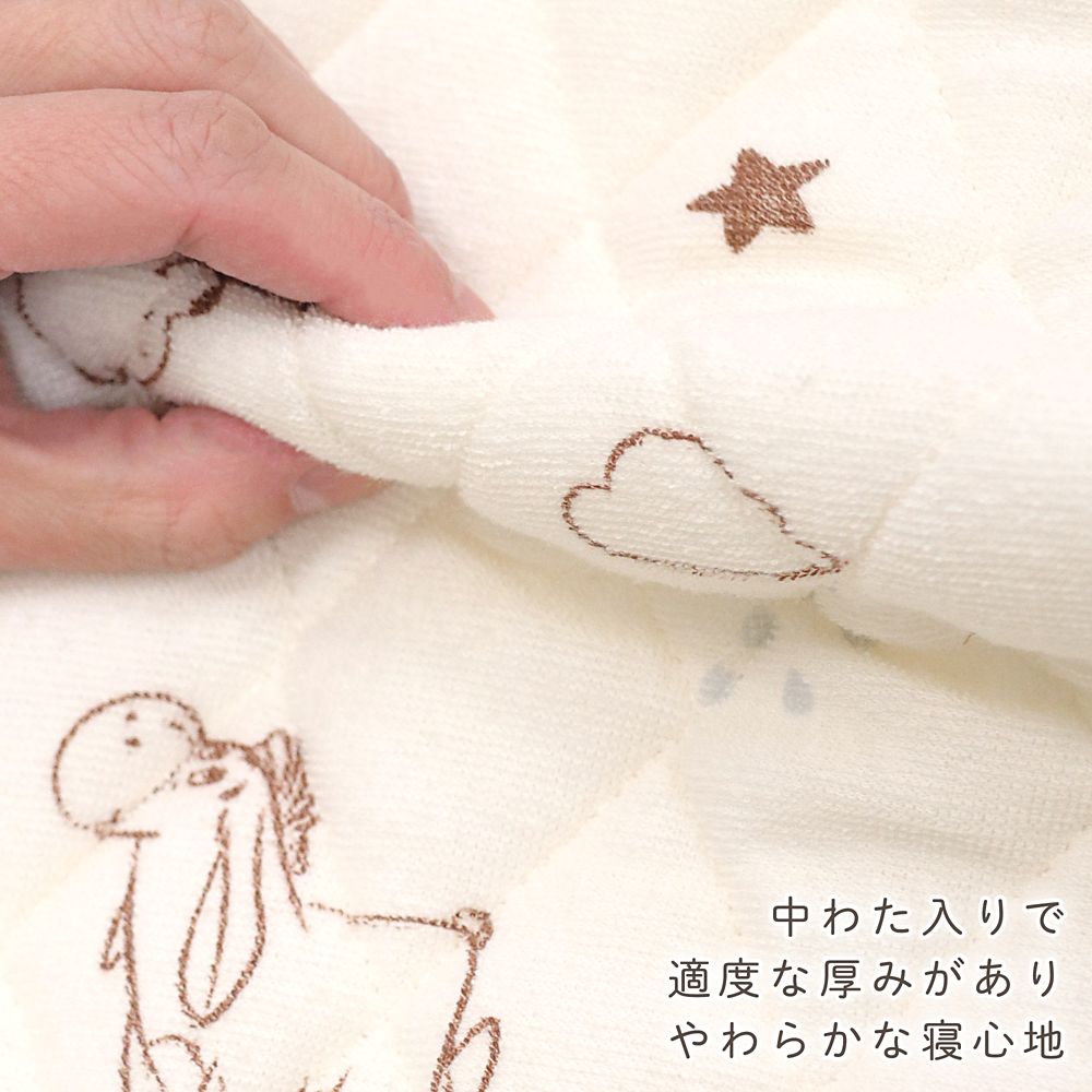 プー＆フレンズ 防水キルトパッド 選べる2サイズ 綿100％ パイル NZ3222-D/E