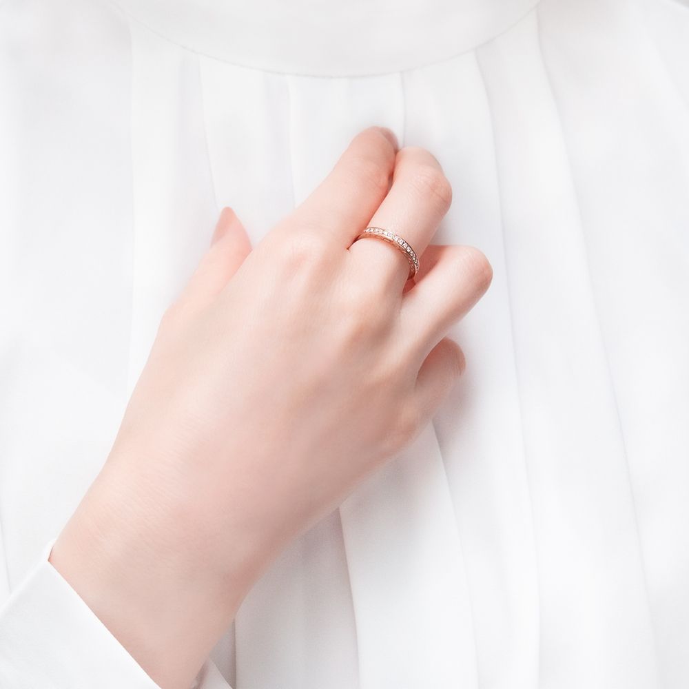 Shining the Line -Belle-ベル / ハーフエタニティ（型番：RDE-134） K18ピンクゴールド