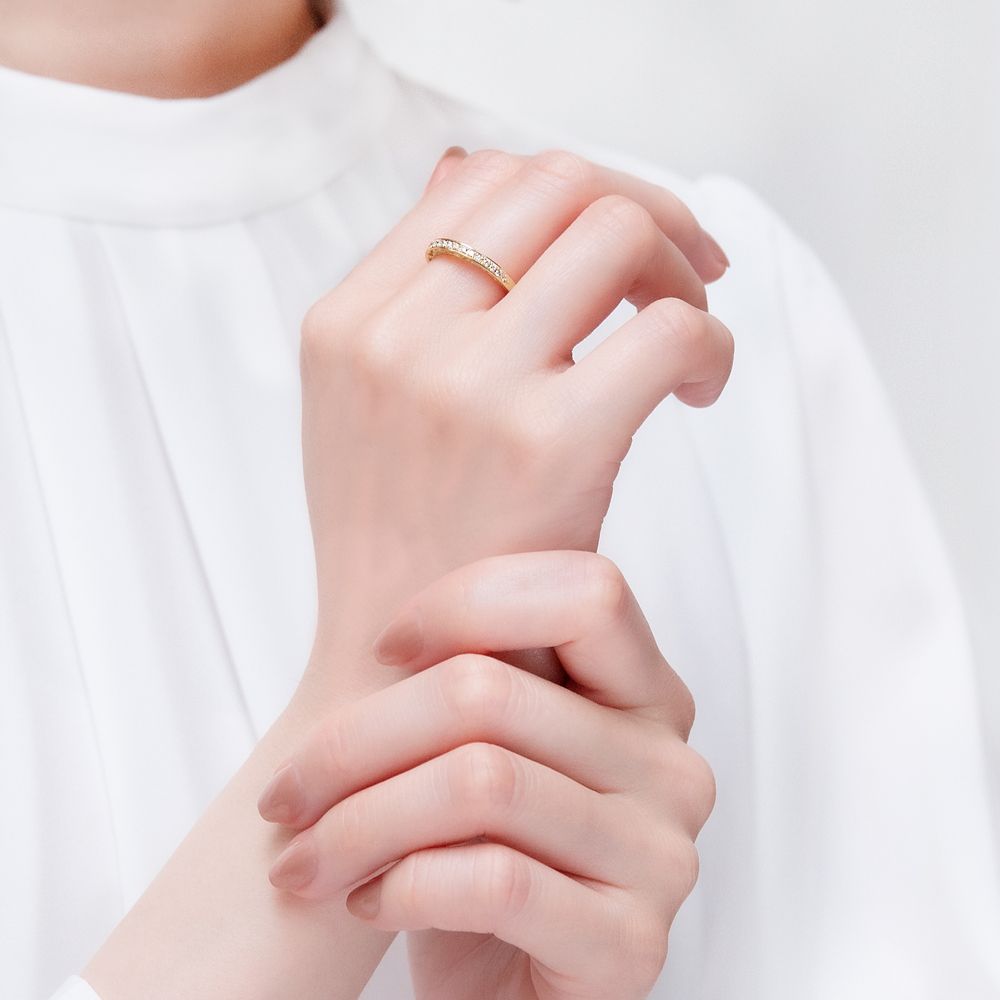 Shining the Line -Jasmine-ジャスミン / ハーフエタニティ（型番：RDE-135） K18イエローゴールド