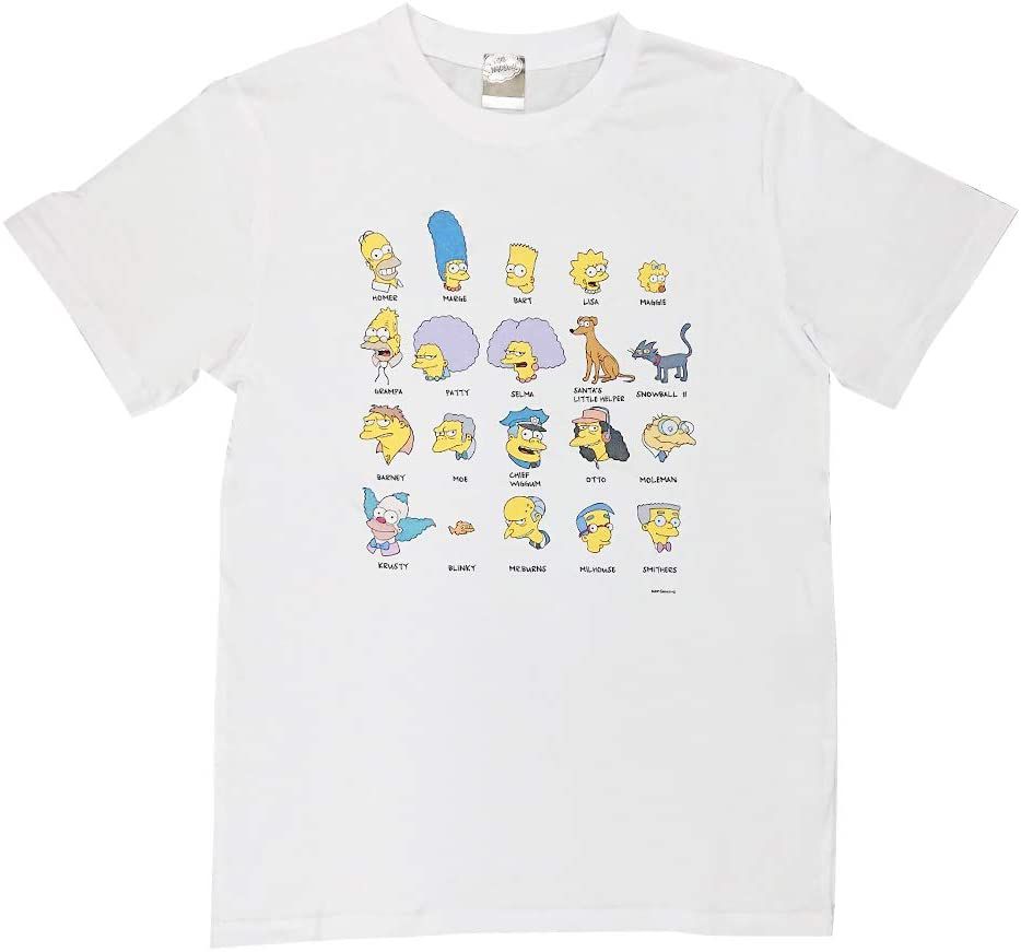 公式 ショップディズニー シンプソンズ Tシャツ 自己紹介 総柄