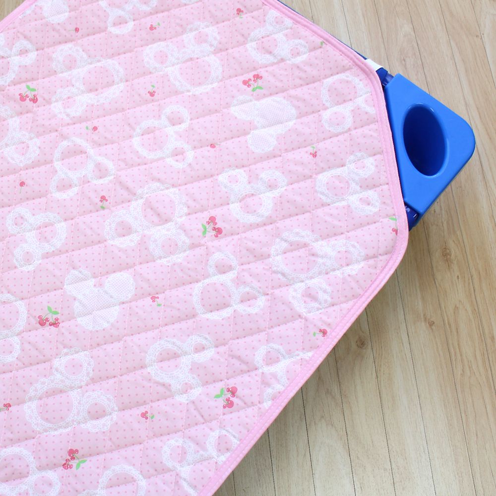 ミッキーアイコン コットカバー キルト 裏面メッシュ ネームタグ付き 選べる3サイズ ピンク NZ8122-F/G/H