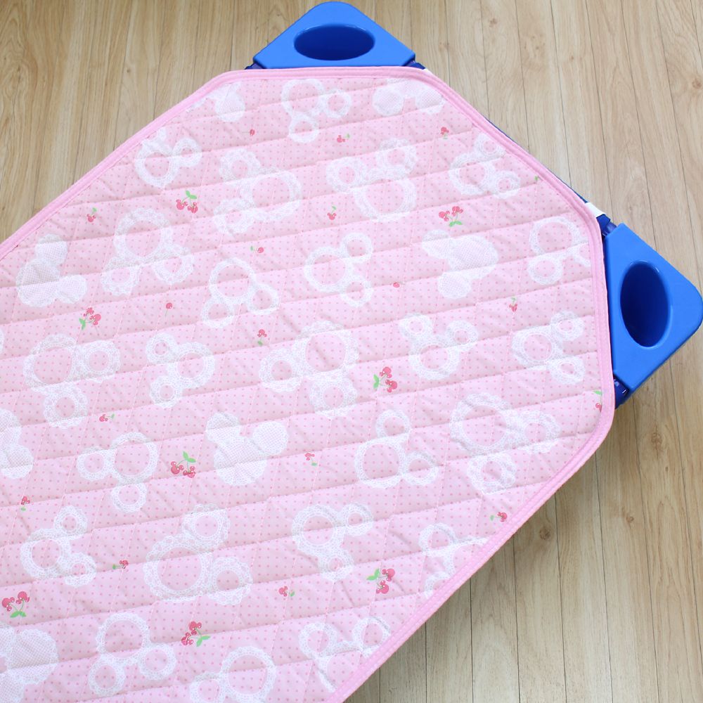 ミッキーアイコン コットカバー キルト 裏面メッシュ ネームタグ付き 選べる3サイズ ピンク NZ8122-F/G/H