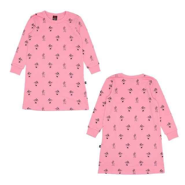 【ベビードール】ミニー ワンピース 6052K / ベビーサイズ キッズ 長袖 ワンピ スカート 総柄 春秋冬