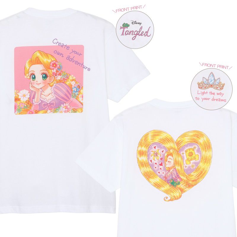 ディズニープリンセス ラプンツェルアートコレクション BY 中川翔子 Tシャツ ハート