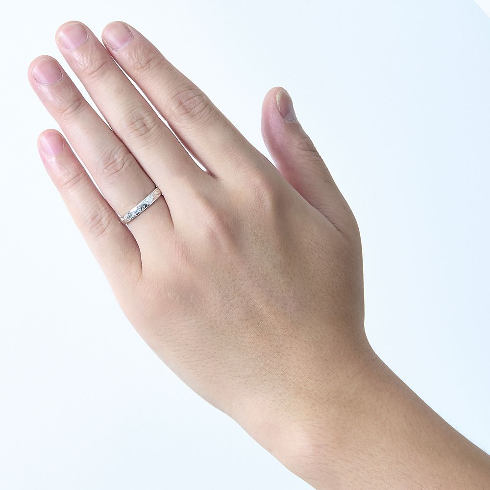 【ザ・キッス】DI-SR713 スティッチ /ハワイアン彫りシルバーリング