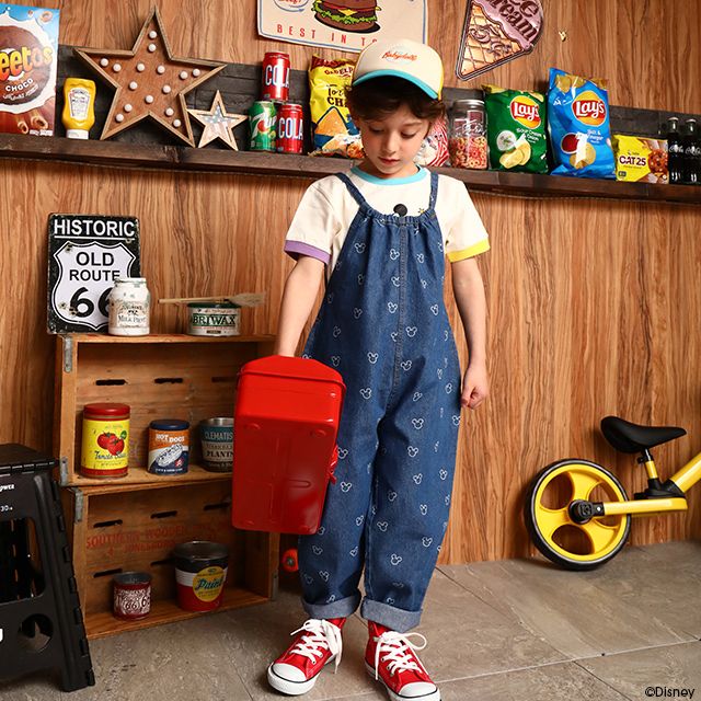 公式 ショップディズニー ベビードール ディズニー デニム サロペット 6546k