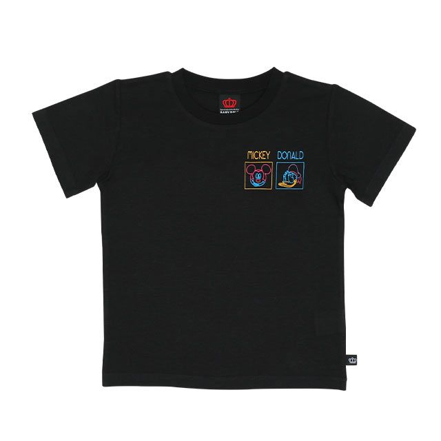 公式 ショップディズニー 親子お揃い ディズニー ネオン胸プリントtシャツ 6716k ミッキードナルド