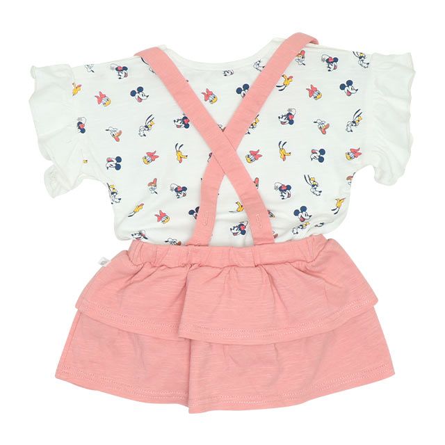 【ベビードール】ミニー ギフトBOX付き 5点ギフトセット 6263B 【DY】 / ベビーサイズ 赤ちゃん 出産祝い 贈り物 プレゼント ベビー服 ベビー用品 半袖 Tシャツ スカート スタイ クリップ 巾着 コーデセット