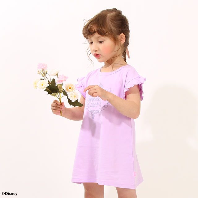 公式 ショップディズニー ディズニー プリンセス袖フリルワンピース 6866k ラプンツェル