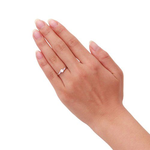 【ザ・キッス】 [受注生産] ミッキーマウス エンゲージリング DI-60645012 / F / VS2 / EX (ピンクサファイア) / プラチナ素材