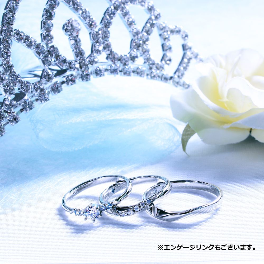 【ザ・キッス】 [受注生産] シンデレラ マリッジリング DI-7061117042 メンズ / プラチナ素材