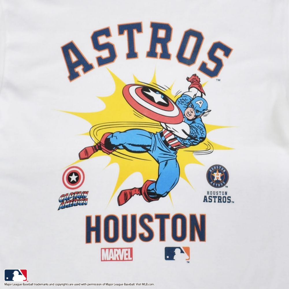 【MARVEL(マーベル)/キャプテン・アメリカ】【MLB/ヒューストン・アストロズ】Tシャツ(PONEYCOMB PLATINUM)