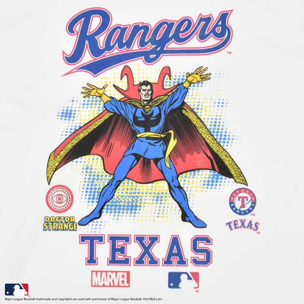 公式 ショップディズニー Marvel マーベル ドクター ストレンジ Mlb テキサス レンジャーズ Tシャツ Poneycomb Platinum