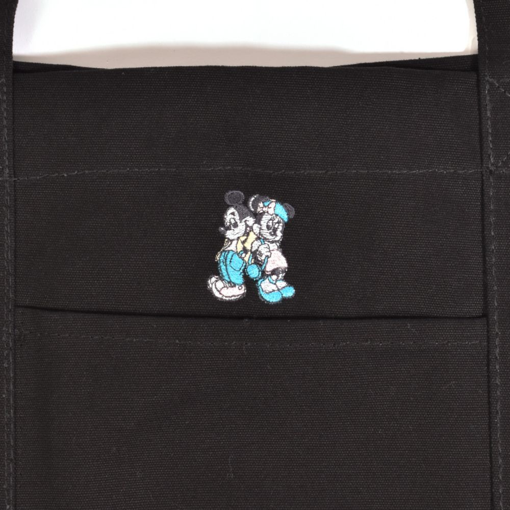 ミッキー＆ミニー/刺繍入り厚手キャンパスバッグ(PONEYCOMB ChouChou)