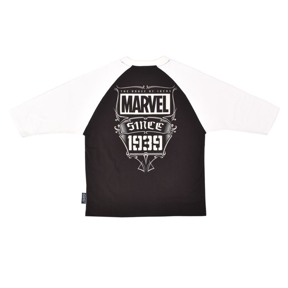 MARVEL/ロゴ/ラグランスリーブTシャツ(PONEYCOMB TOKYO collection with Girls2)