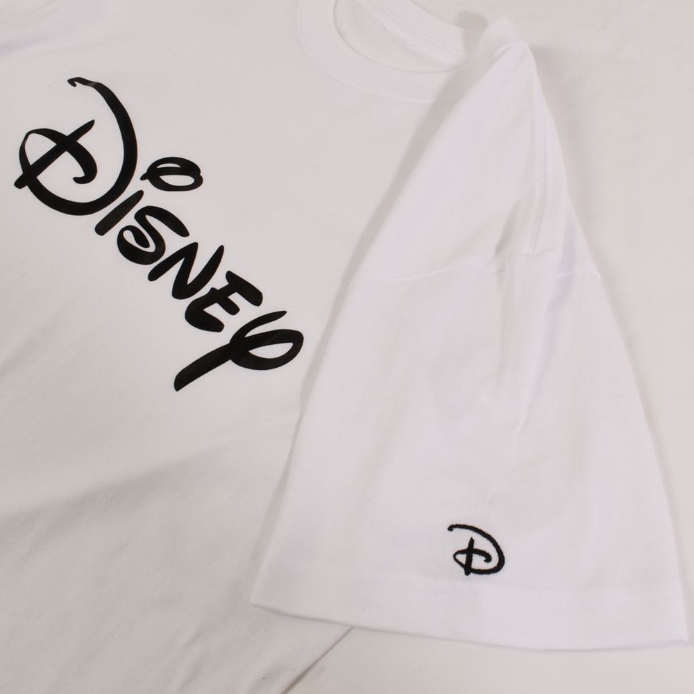 公式 ショップディズニー 受注 10月中旬頃よりお届け Disney Logo Collection ロゴtシャツ ブラックロゴ Poneycomb Platinum