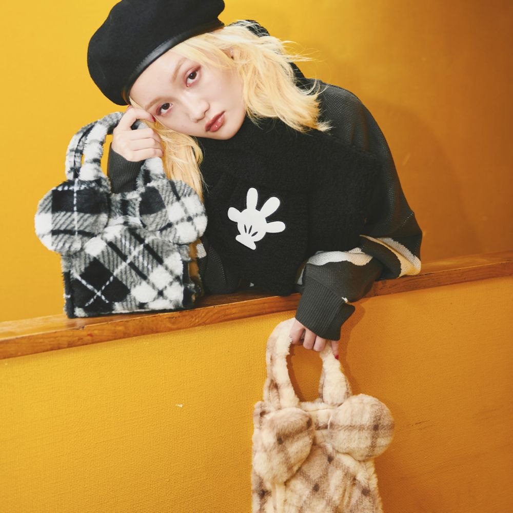 ミッキーマウス イヤーモチーフファーバッグ