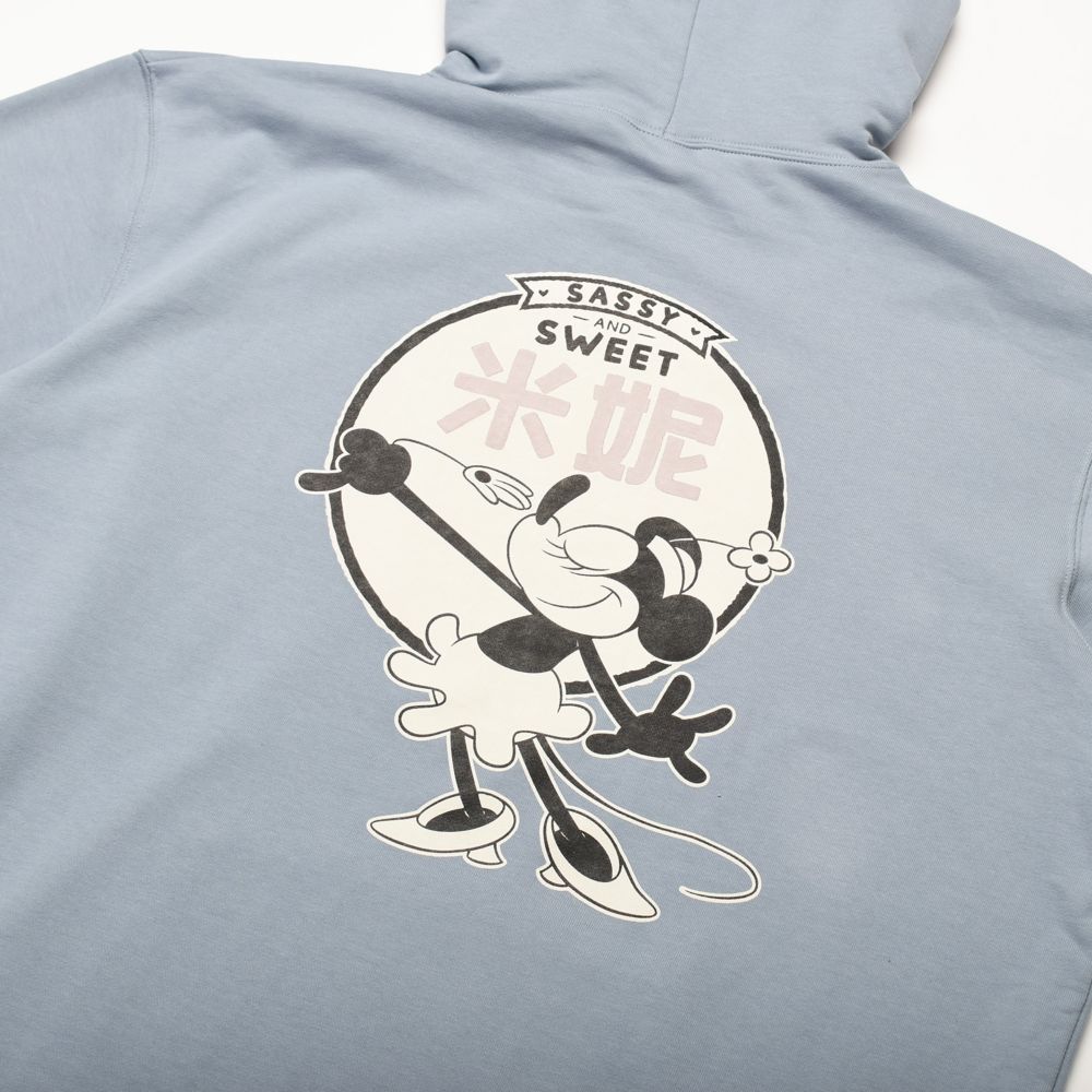 ミニーマウス　チャイニーズアート裏毛パーカー