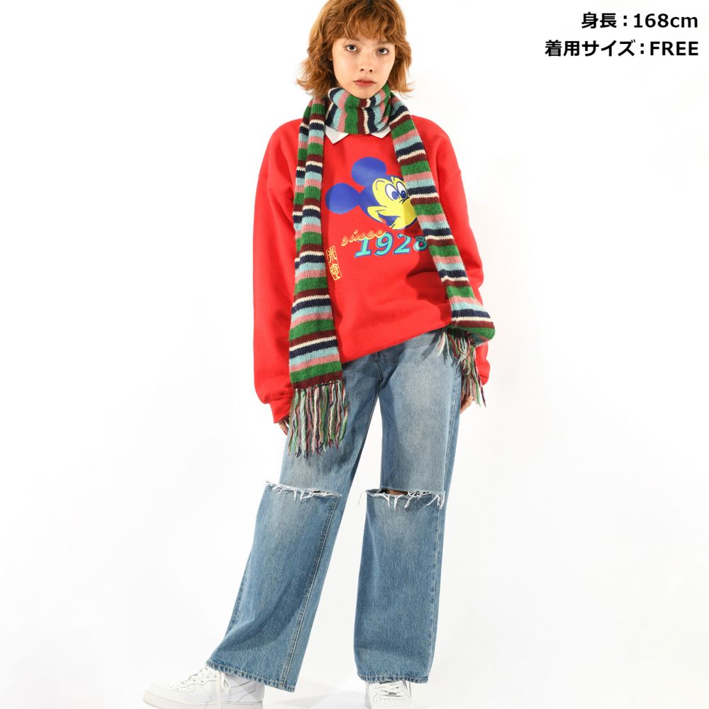 ミッキーマウス チャイニーズアート 米奇 スウェットトップス