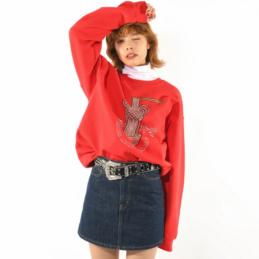 ミッキーマウス チャイニーズアート NOODLE スウェットトップス