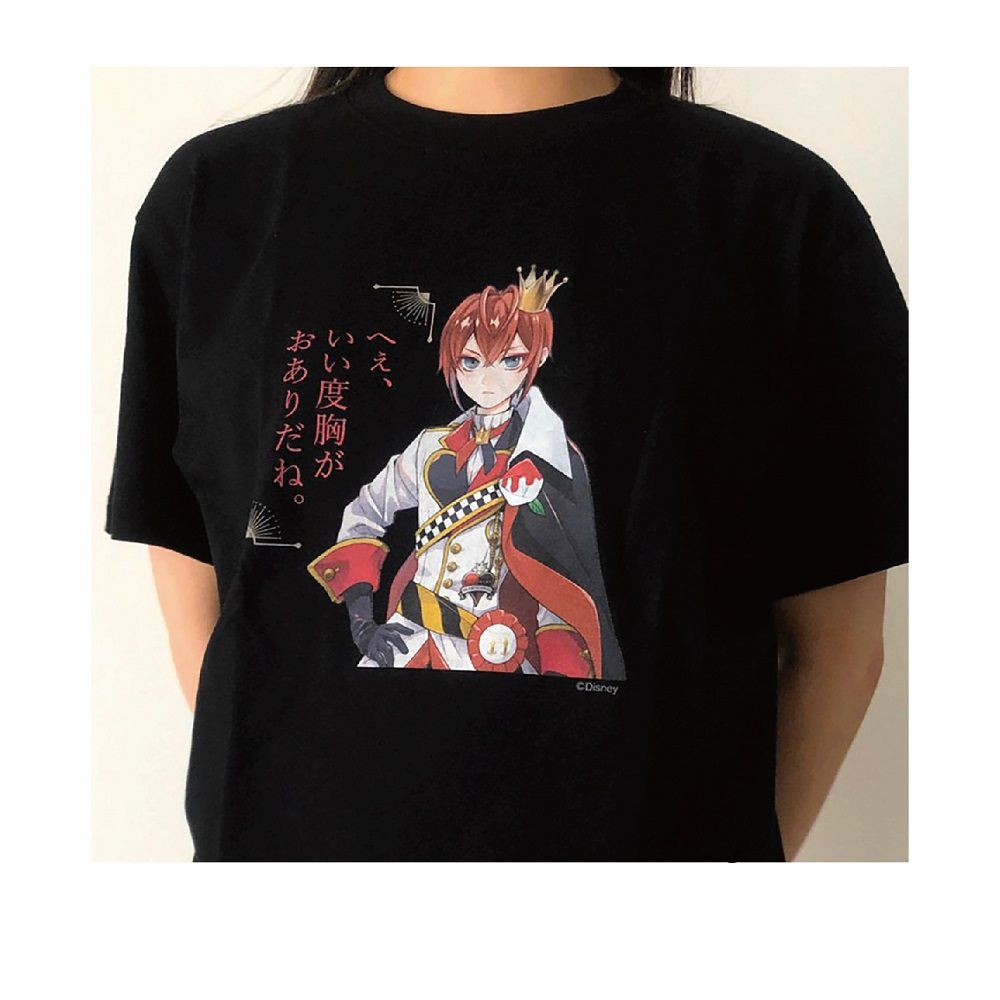 公式 ショップディズニー キャラチョイ ツイステ リドル セリフtシャツ ブラック