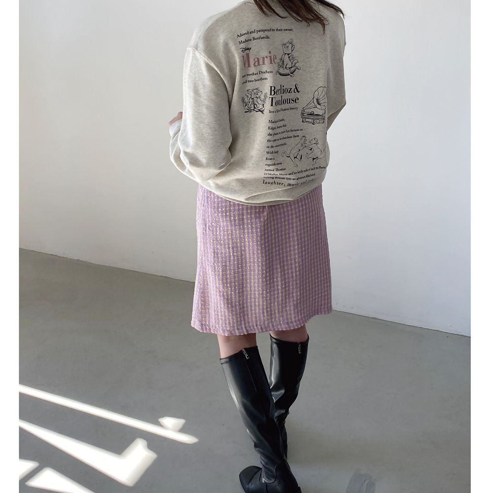 【キャラチョイ】CHATSW230203/TheAristocats/おしゃれキャット/マリー/スウェット/オートミール