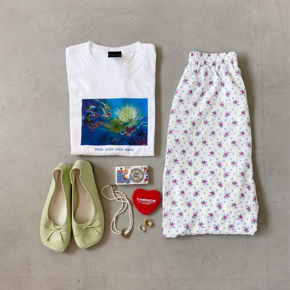 【キャラチョイ】リトル・マーメイド/Little Mermaid/アリエル/エリック王子/PHOTO02/Tシャツ/ホワイト