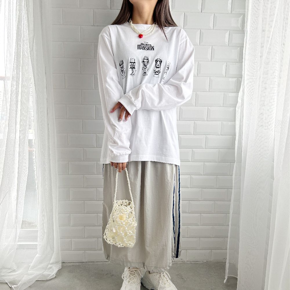 【キャラチョイ】ホーンテッドマンション/ロンT/ホワイト