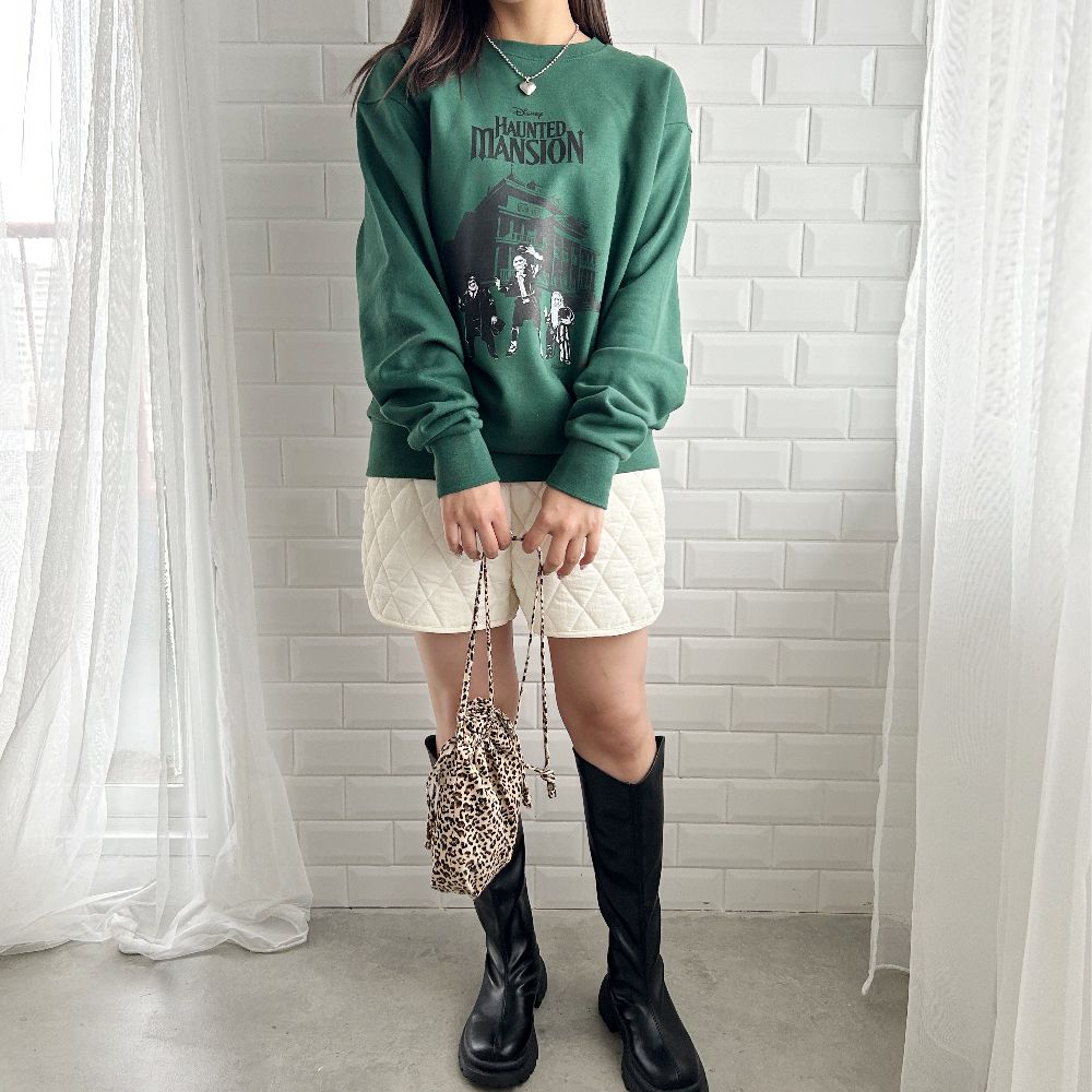 【キャラチョイ】ホーンテッドマンション/9.7ozスウェット/アイビーグリーン