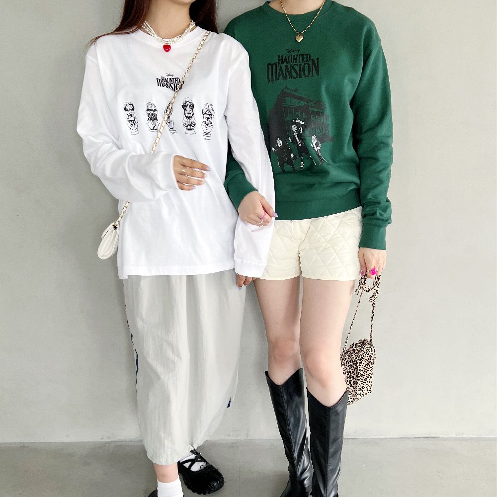 【キャラチョイ】ホーンテッドマンション/9.7ozスウェット/アイビーグリーン