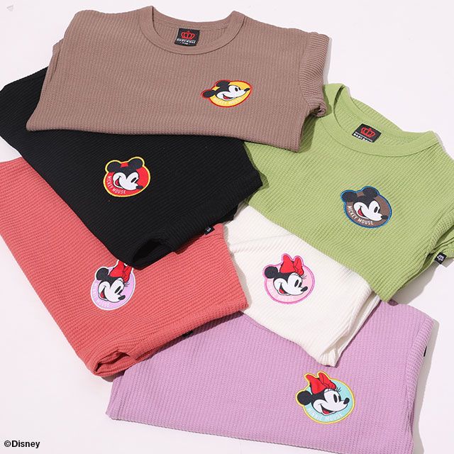 【ベビードール】 通販限定 ディズニー ワッフルロンT 7168K ミニー