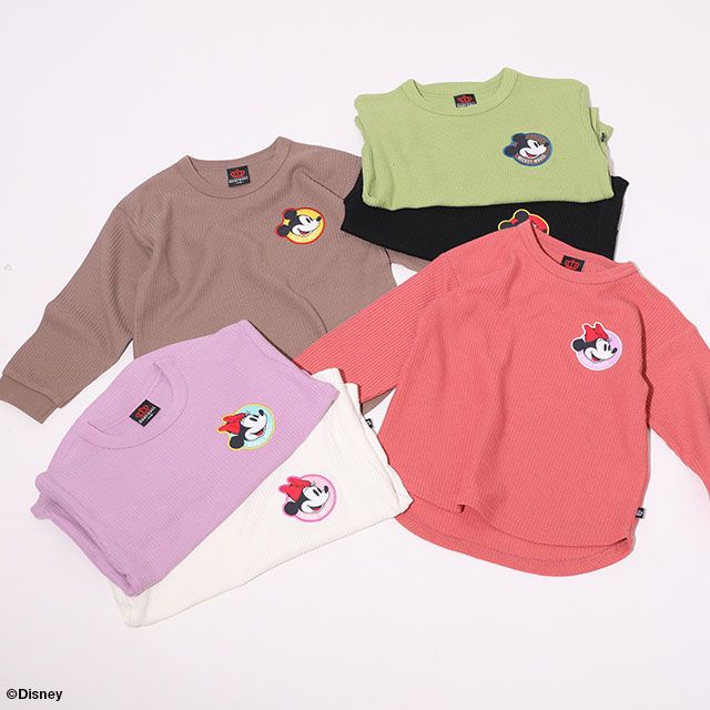 【ベビードール】 通販限定 ディズニー ワッフルロンT 7168K ミニー