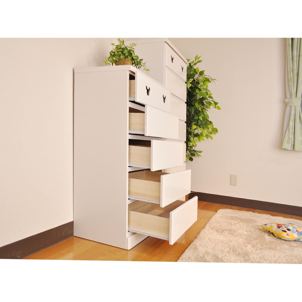 60cm幅6段エスターミッキー タンス 収納棚