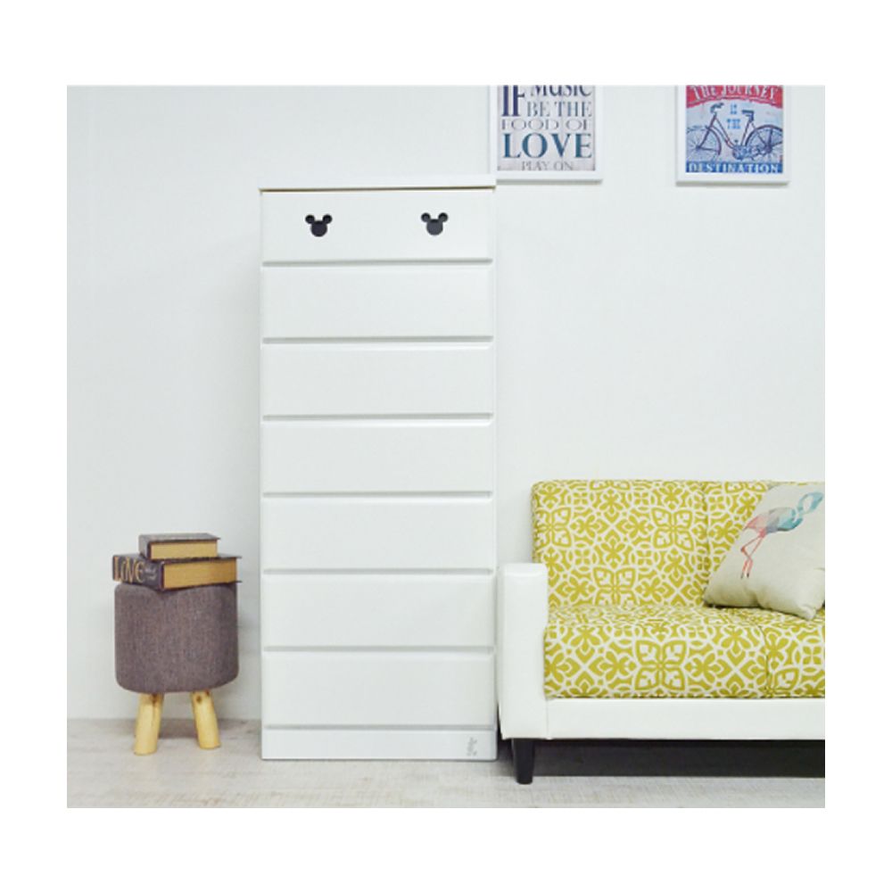 60cm幅6段エスターミッキー タンス 収納棚