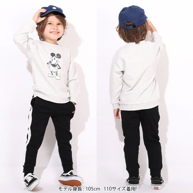 公式 ショップディズニー ベビードール 親子お揃い ディズニー キャラクター貼付トレーナー 7437k ミッキー