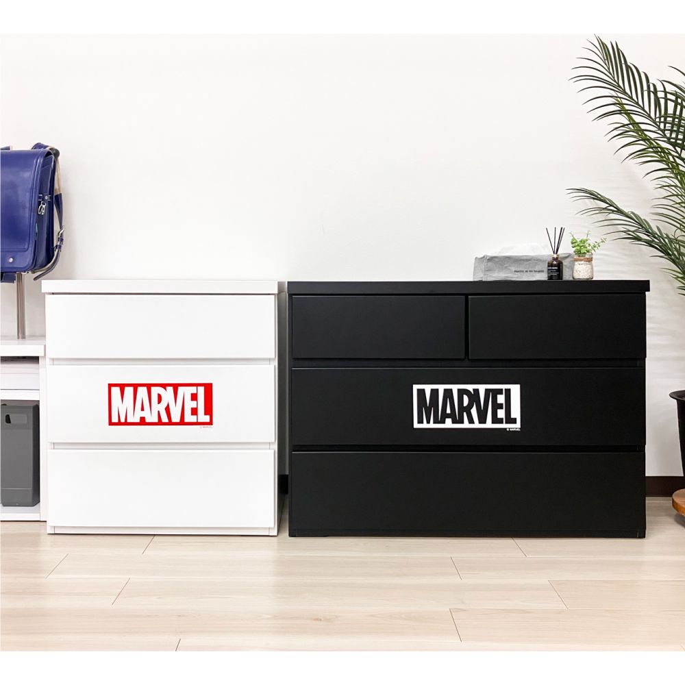 60cm幅3段 マーベルロゴ　チェスト
